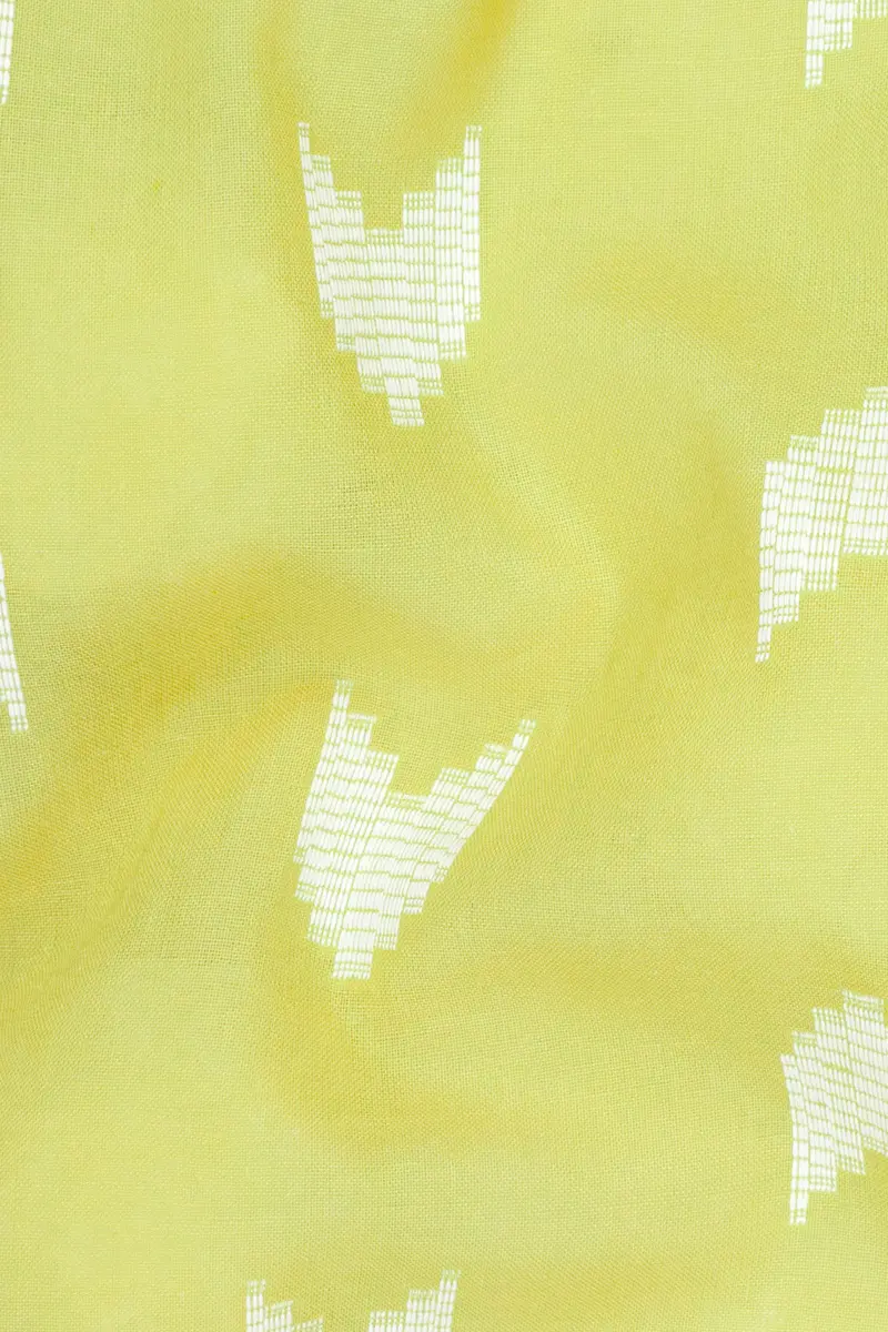 Golden Sand Green Arrow-Like Texture Jacquard Textured Premium Giza Cotton Kurta Set 3