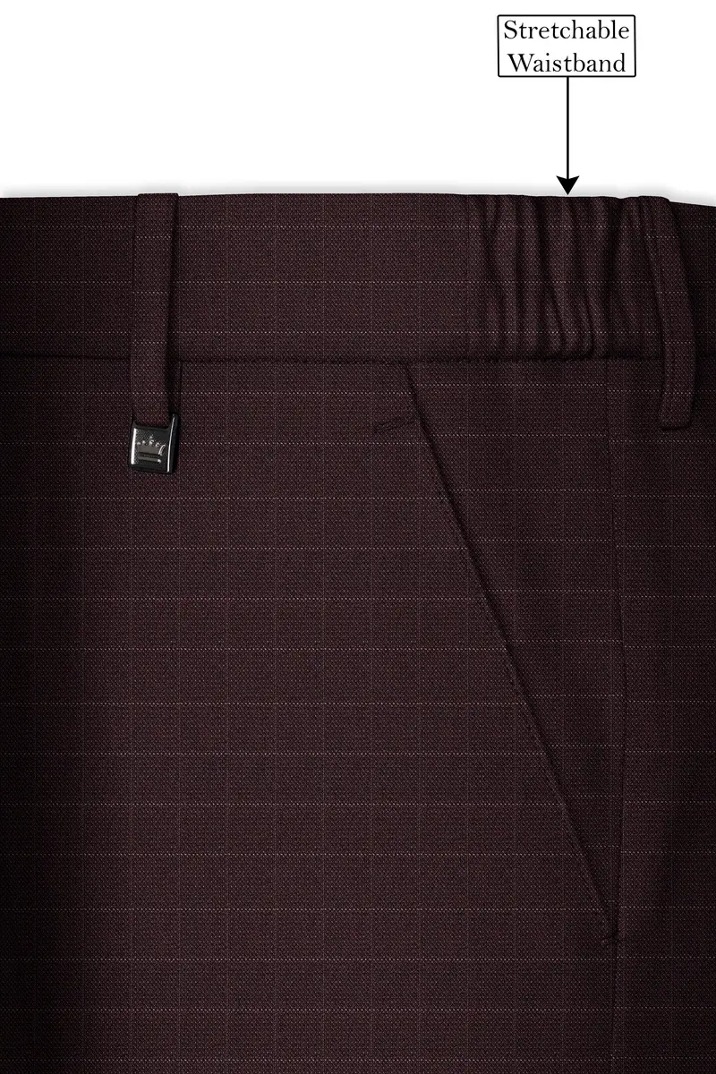 Gondola Brown Checkered Wool Rich Pant 6