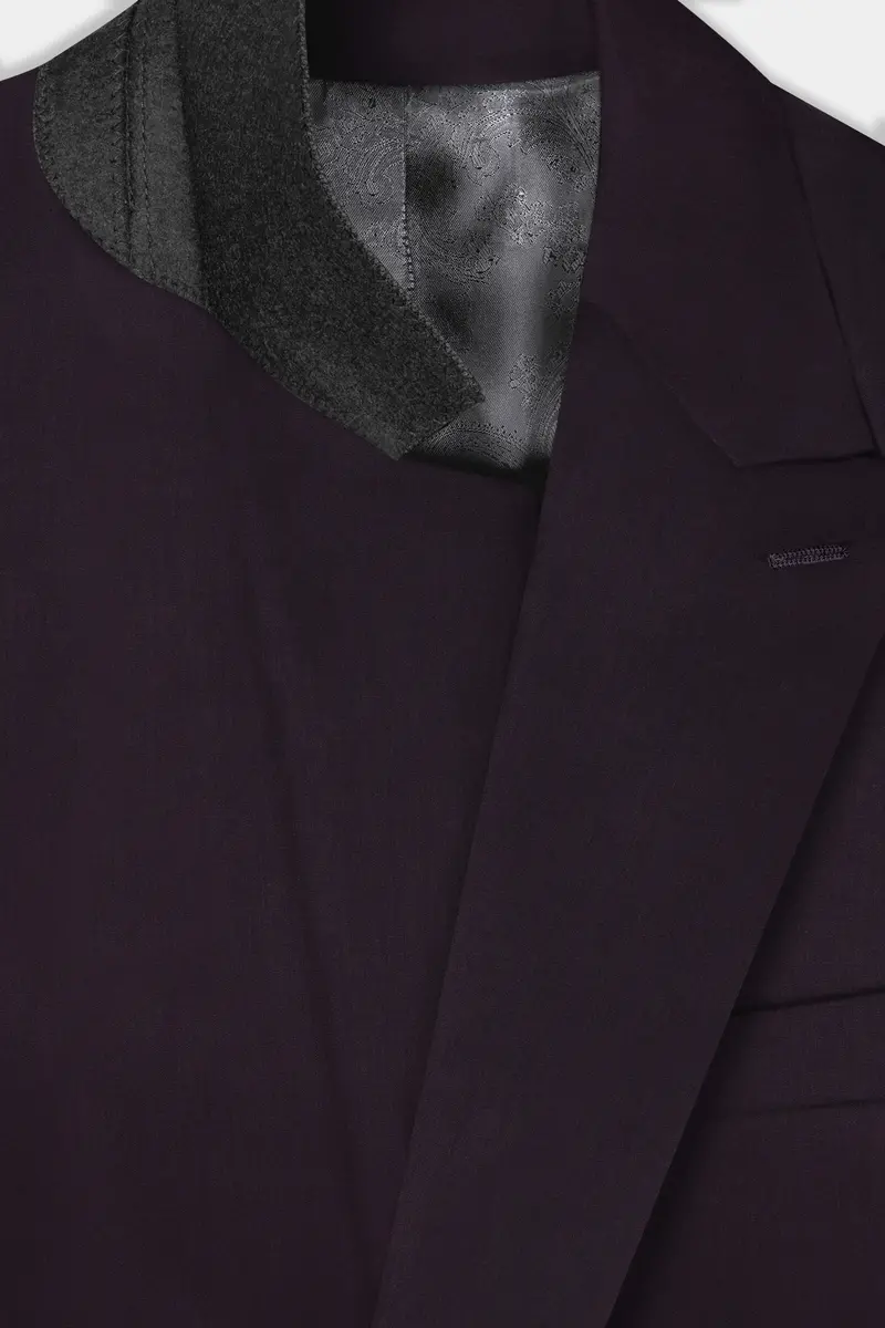 Gondola Purple Wool Blend Double Breasted Blazer 4