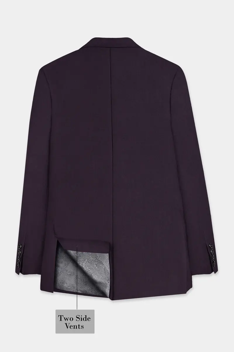 Gondola Purple Wool Blend Double Breasted Blazer 8