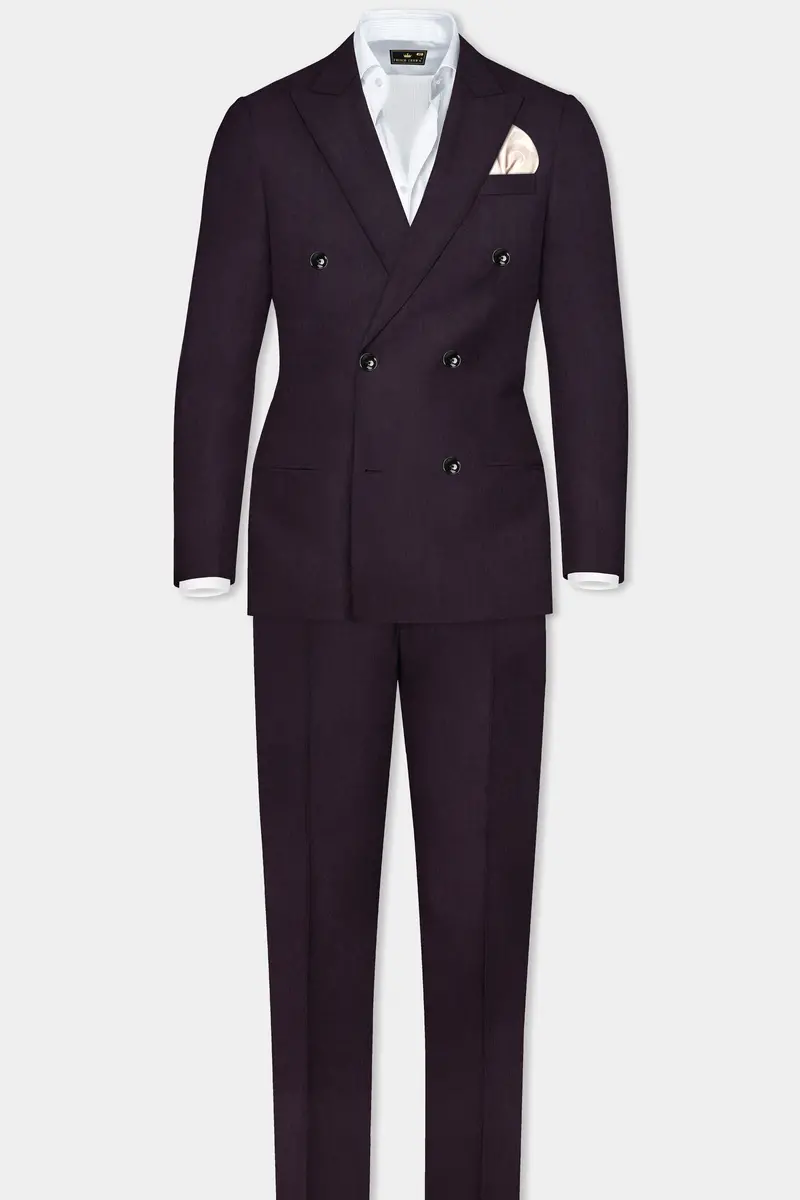 Gondola Purple Wool Blend Double Breasted Blazer 9