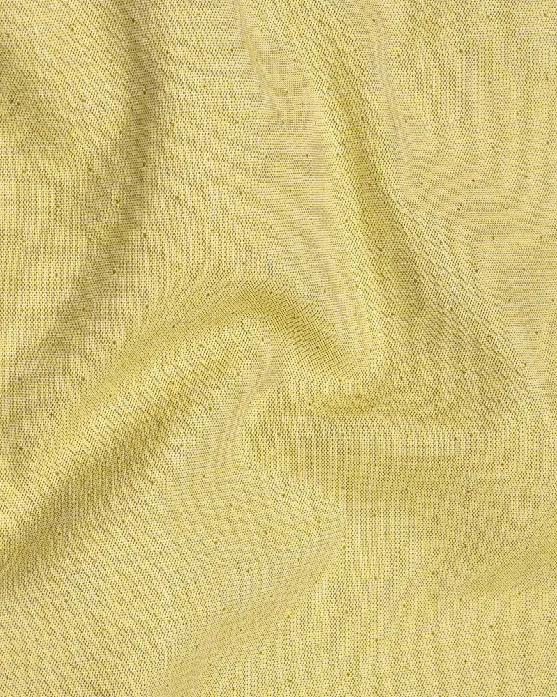 Grandis Yellow Dobby Textured Premium Cotton Shirt 2