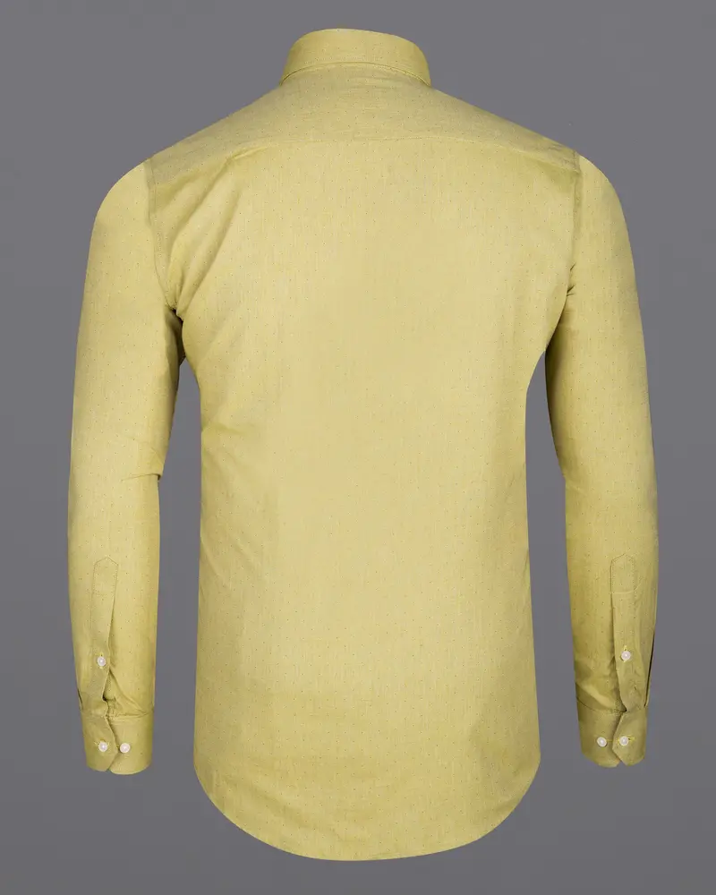 Grandis Yellow Dobby Textured Premium Cotton Shirt 6