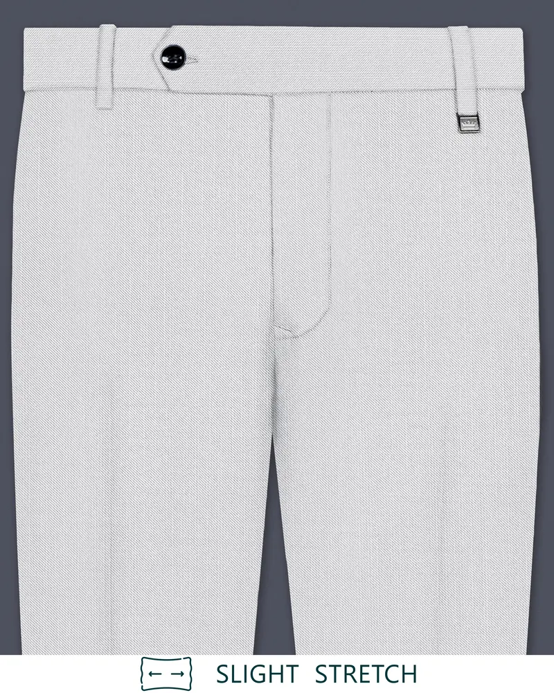Granite-Alto Gray Solid Wool Rich Slight Stretch Waistband Pant 1
