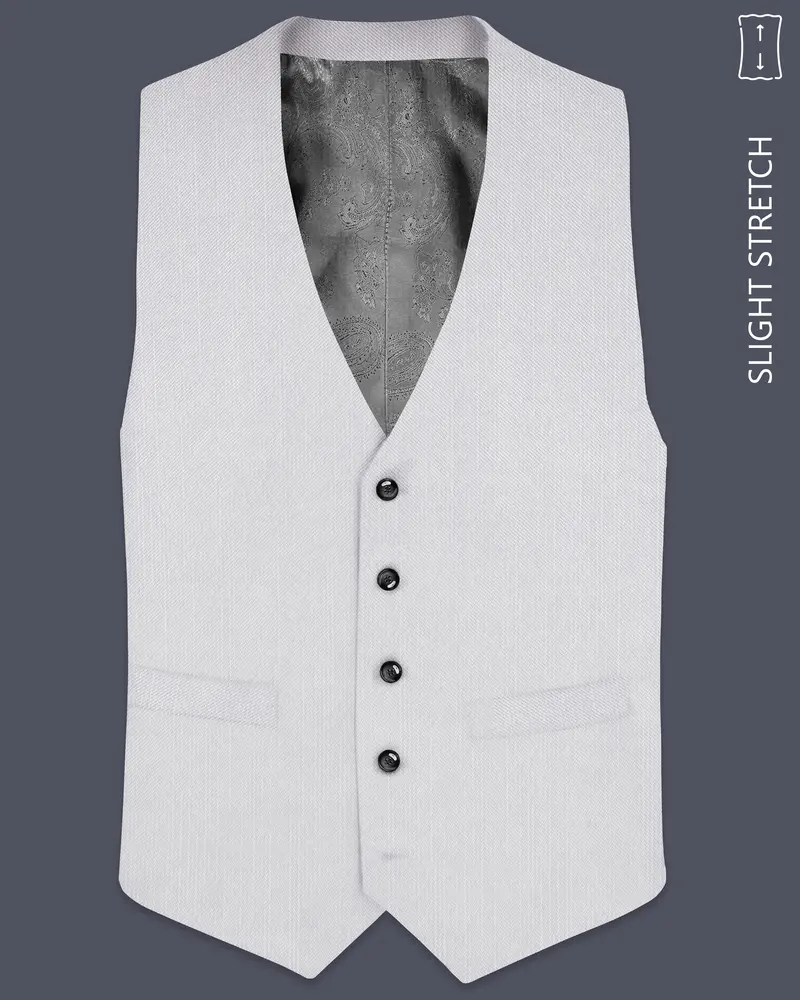 Granite-Alto Gray Solid Wool Rich Slight Stretch Waistcoat 1