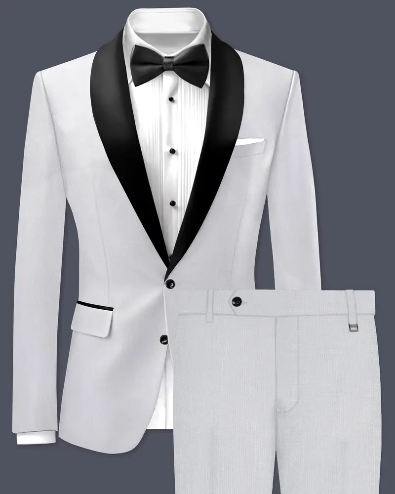 Granite-Alto Gray Wool Rich Tuxedo Slight Stretch Suit 1
