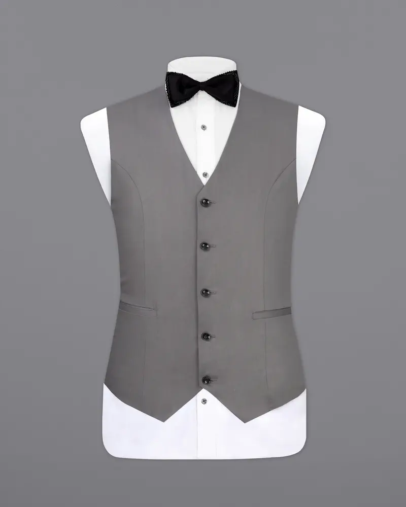 Granite Gray Designer Waistcoat 2