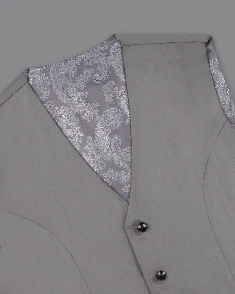 Granite Gray Designer Waistcoat 4