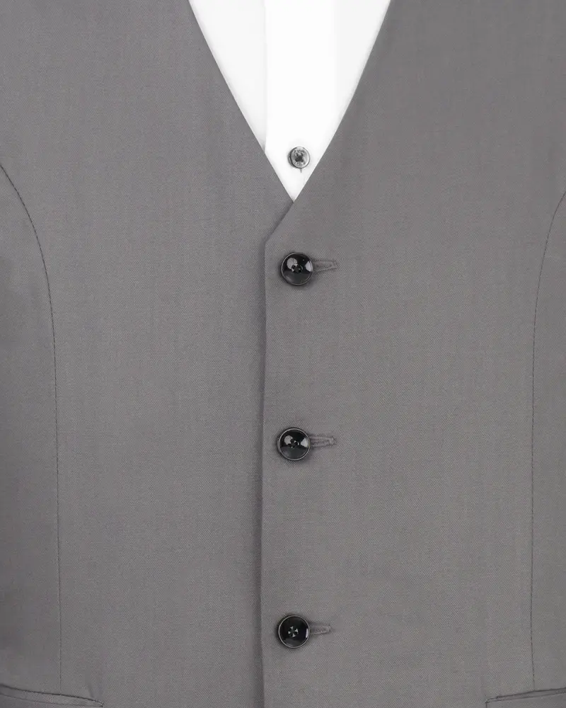 Granite Gray Designer Waistcoat 5