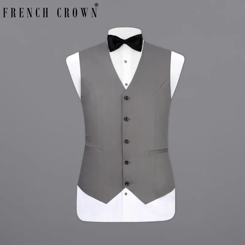 Granite Gray Designer Waistcoat 7