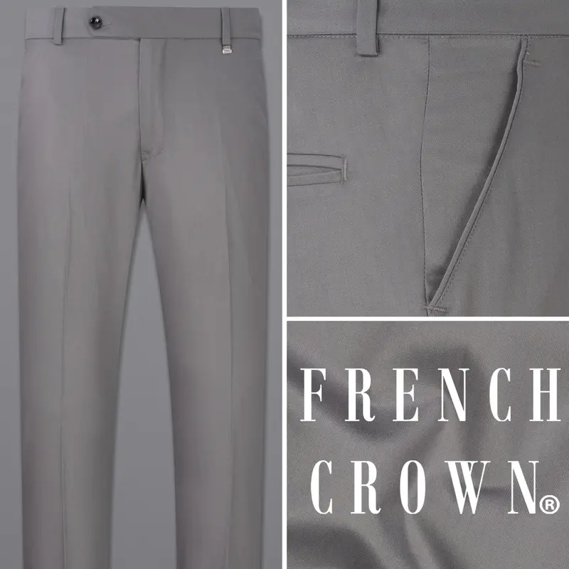 Granite Gray Solid Pant 1