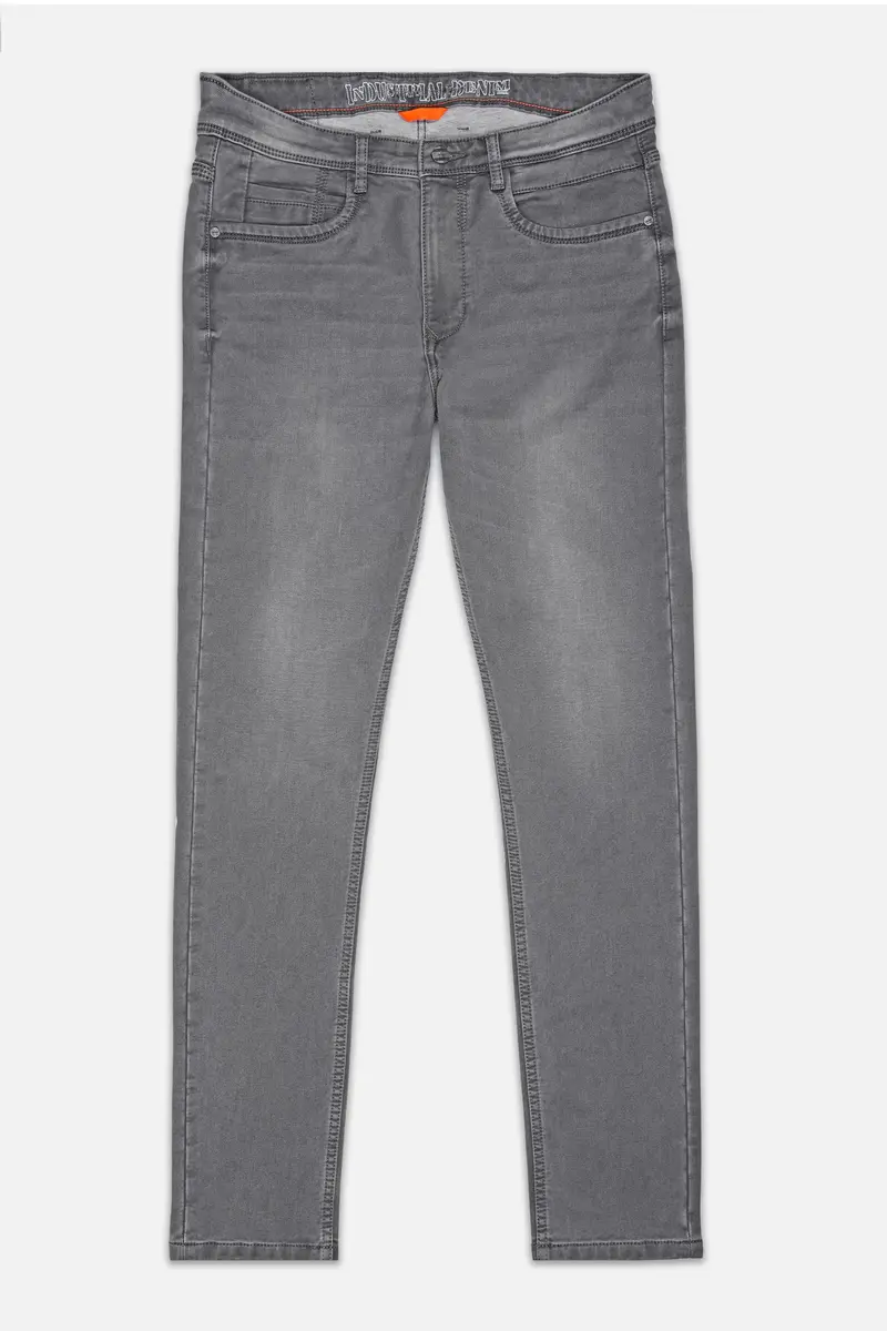 Granite Gray Whiskering Wash Denim 2