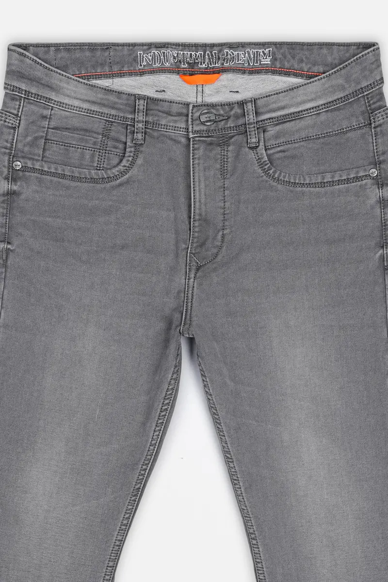 Granite Gray Whiskering Wash Denim 4