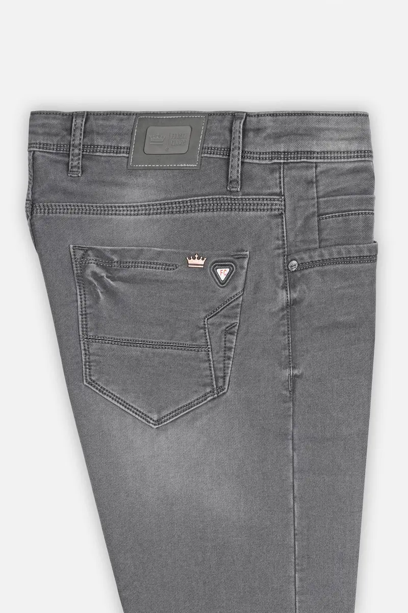 Granite Gray Whiskering Wash Denim 7