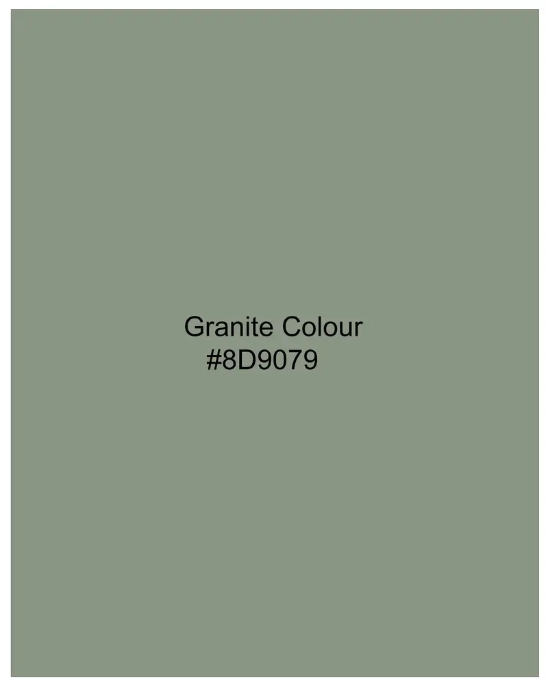 Granite Green Tuxedo With Black Lapel Premium Cotton Stretchable Traveler Blazer 10