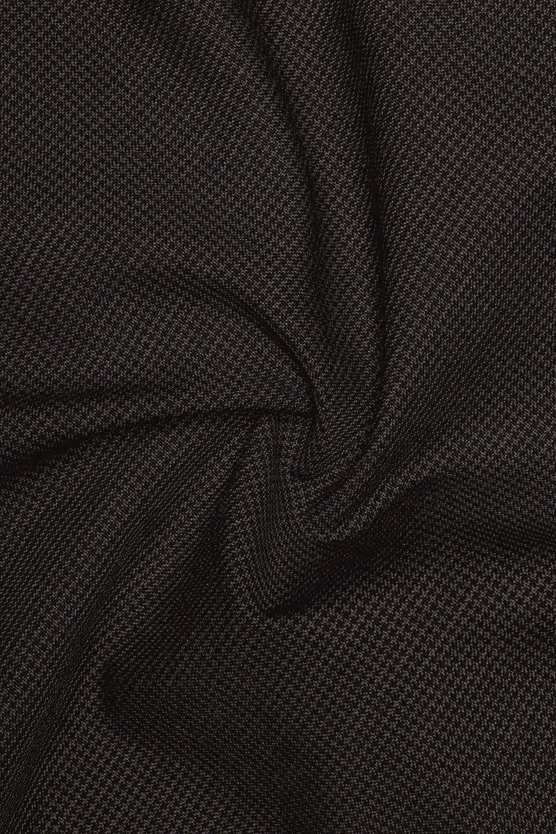 Granite Grid-Piano Gray Houndstooth Textured Wool Rich Nehru Jacket 3