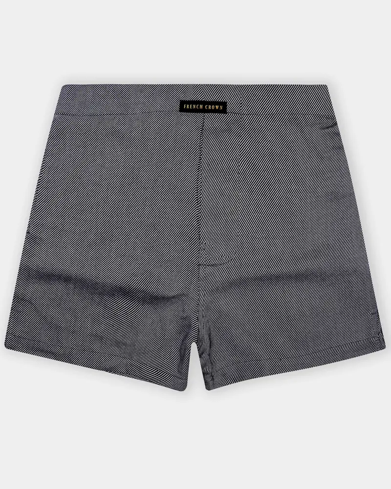 Granite-Iridium Gray Textured Flannel Premium Cotton Boxer 1