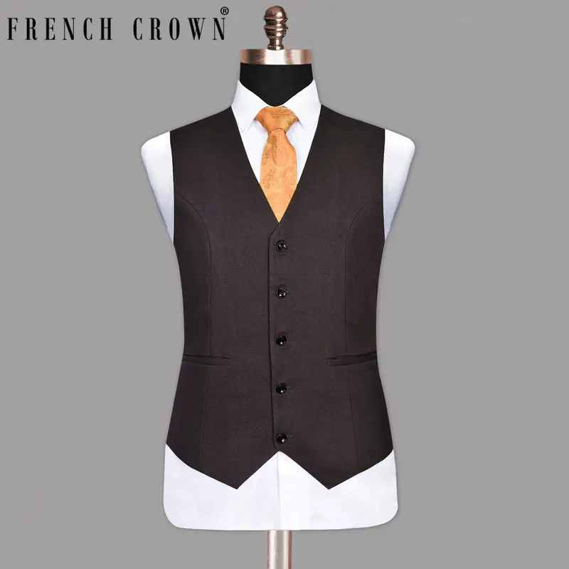 Grape Textured Premium Cotton Waistcoat 1