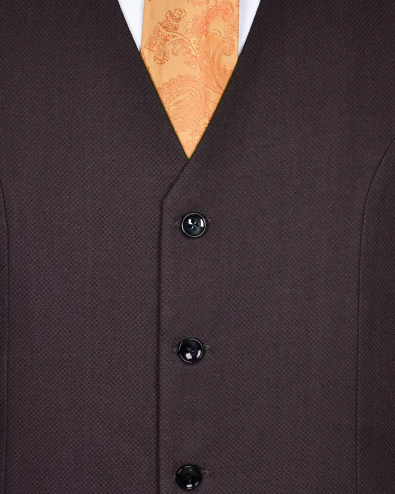 Grape Textured Premium Cotton Waistcoat 4