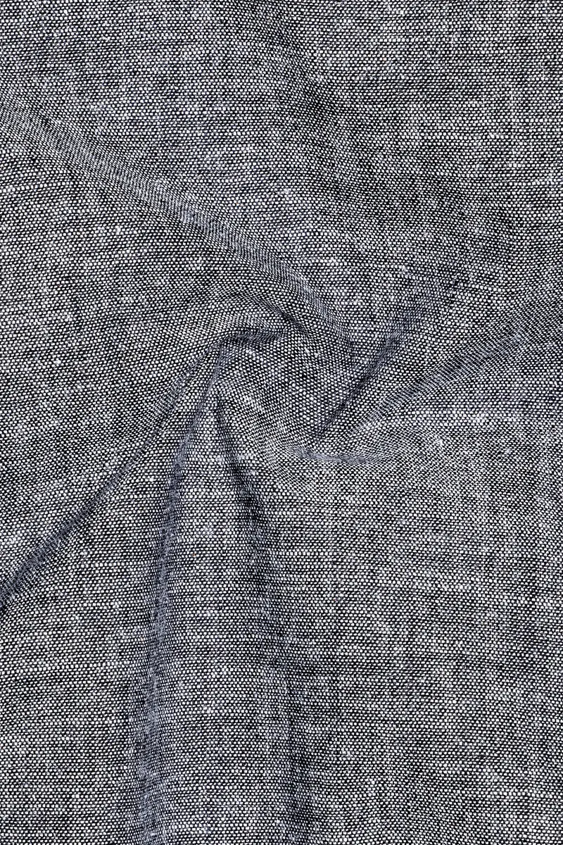 Graphite-Shuttle Gray Textured Oxford Premium Cotton Dress Shirt 3