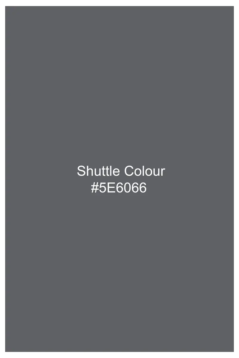 Graphite-Shuttle Gray Textured Oxford Premium Cotton Dress Shirt 7