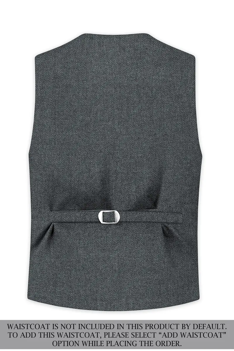 Gravano-Ship Gray Textured Tweed Double Breasted Suit 17