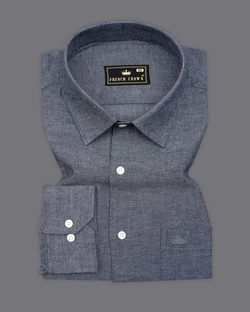 Gravel Gray Luxurious Linen Shirt 3