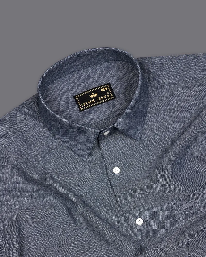 Gravel Gray Luxurious Linen Shirt 4