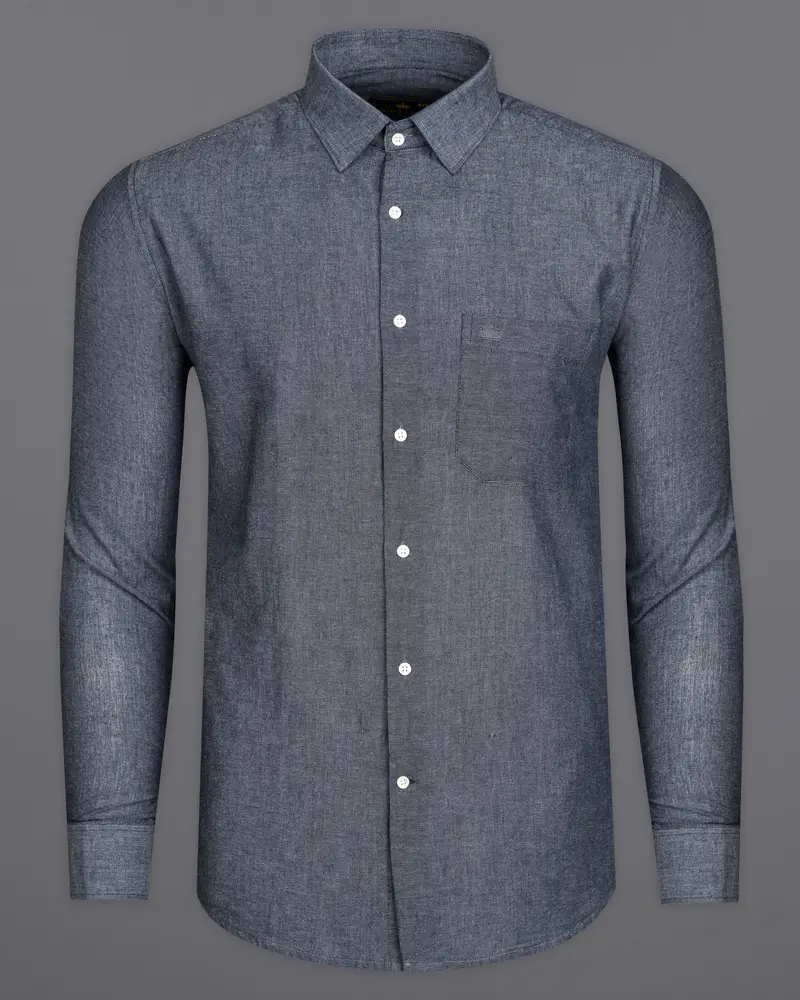Gravel Gray Luxurious Linen Shirt 5