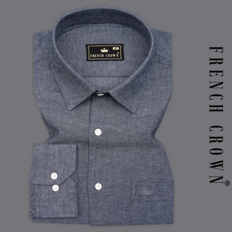Gravel Gray Luxurious Linen Shirt 7