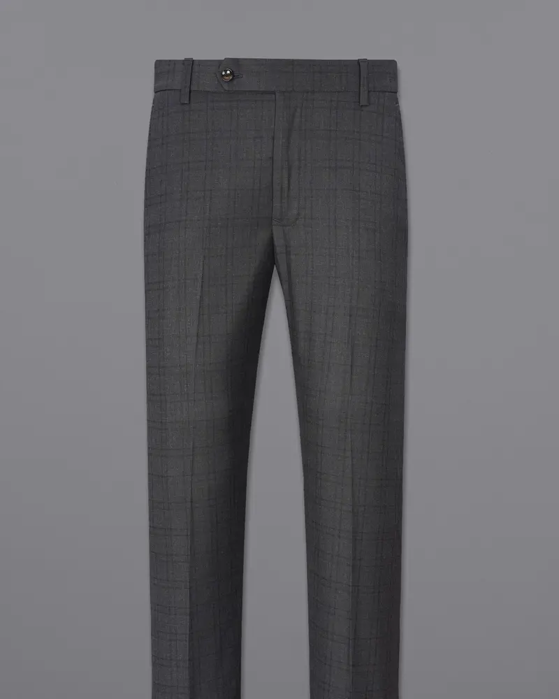 Gravel Gray Plaid Pant 4
