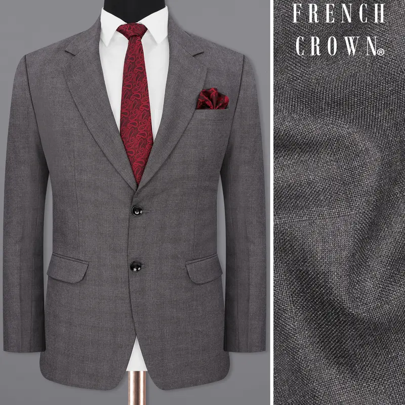 Gravel Gray Single Breasted Blazer 1
