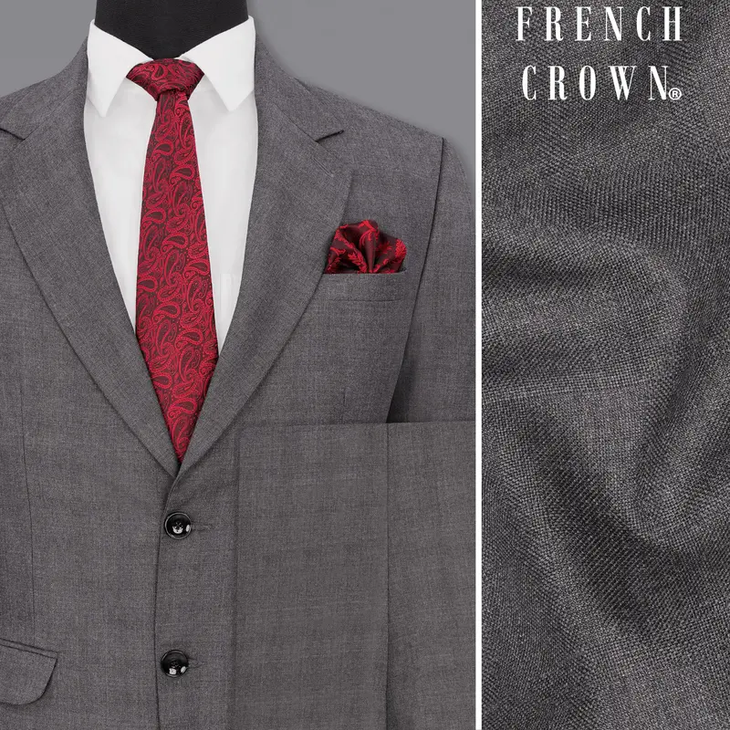 Gravel Gray Single Breasted Suit 1
