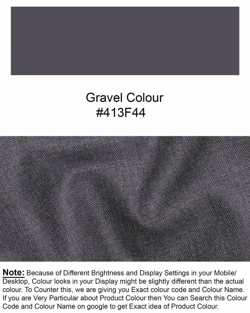 Gravel Gray Single Breasted Suit 19