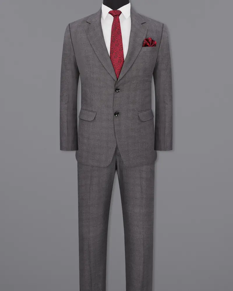 Gravel Gray Single Breasted Suit 4