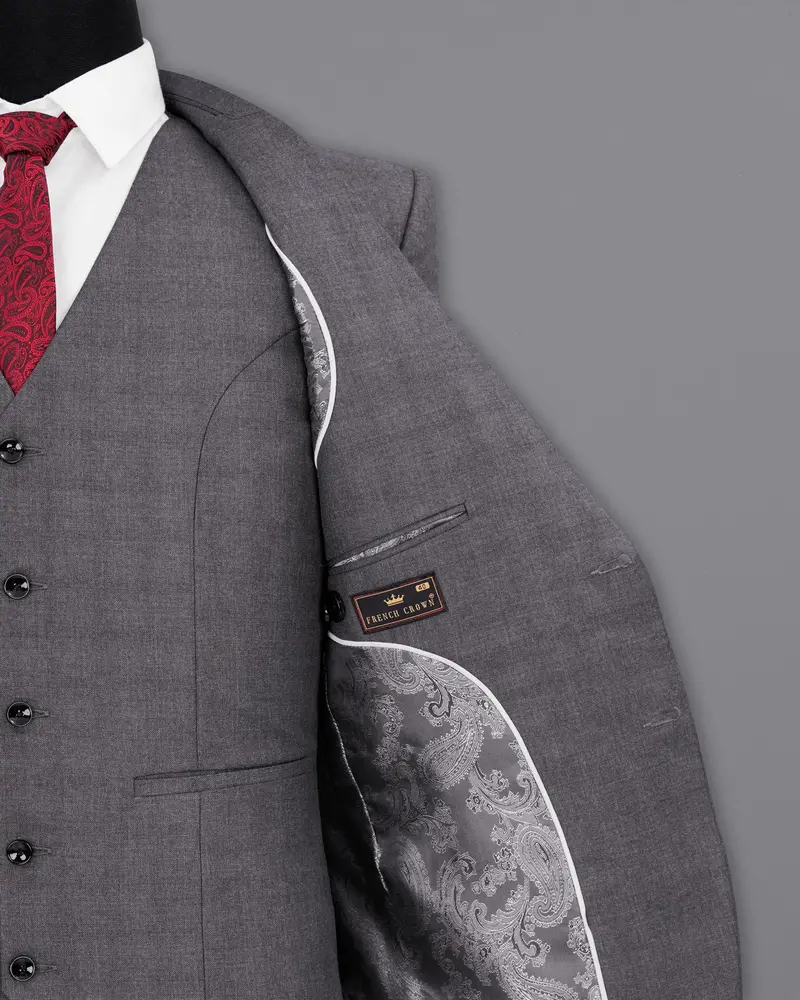 Gravel Gray Single Breasted Suit 8