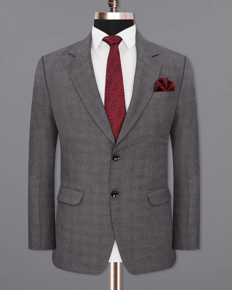 Gravel Gray Single Breasted Suit 9