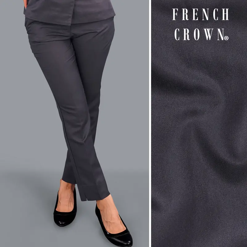Gravel Gray Subtle Sheen Women's Pant 1