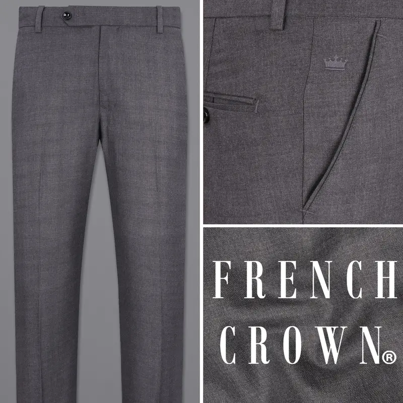Gravel Gray Textured Pant 1