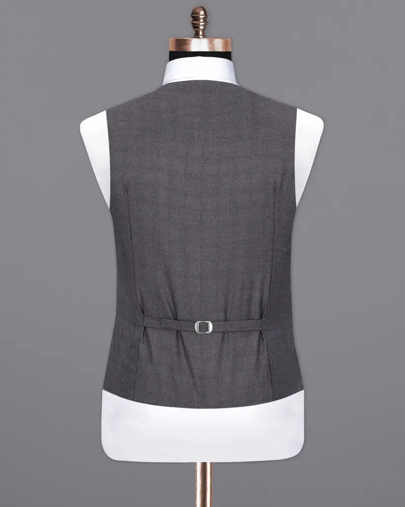 Gravel Gray Textured Waistcoat 6