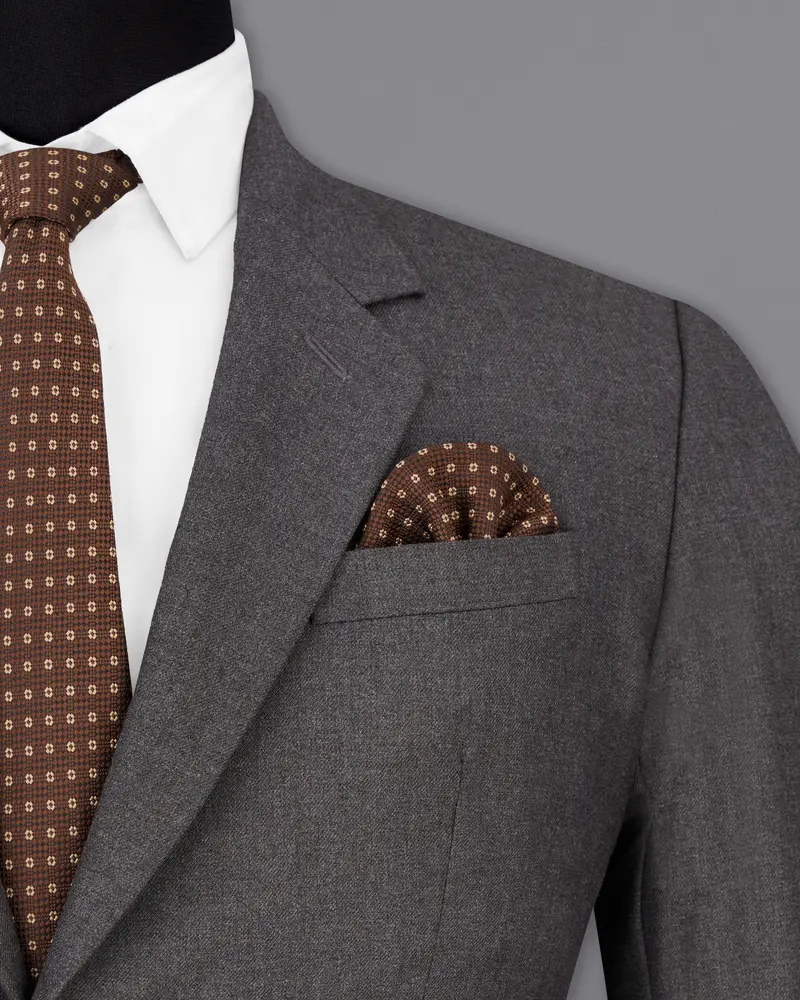 Gravel Gray Wool Rich Single Breasted Blazer 6