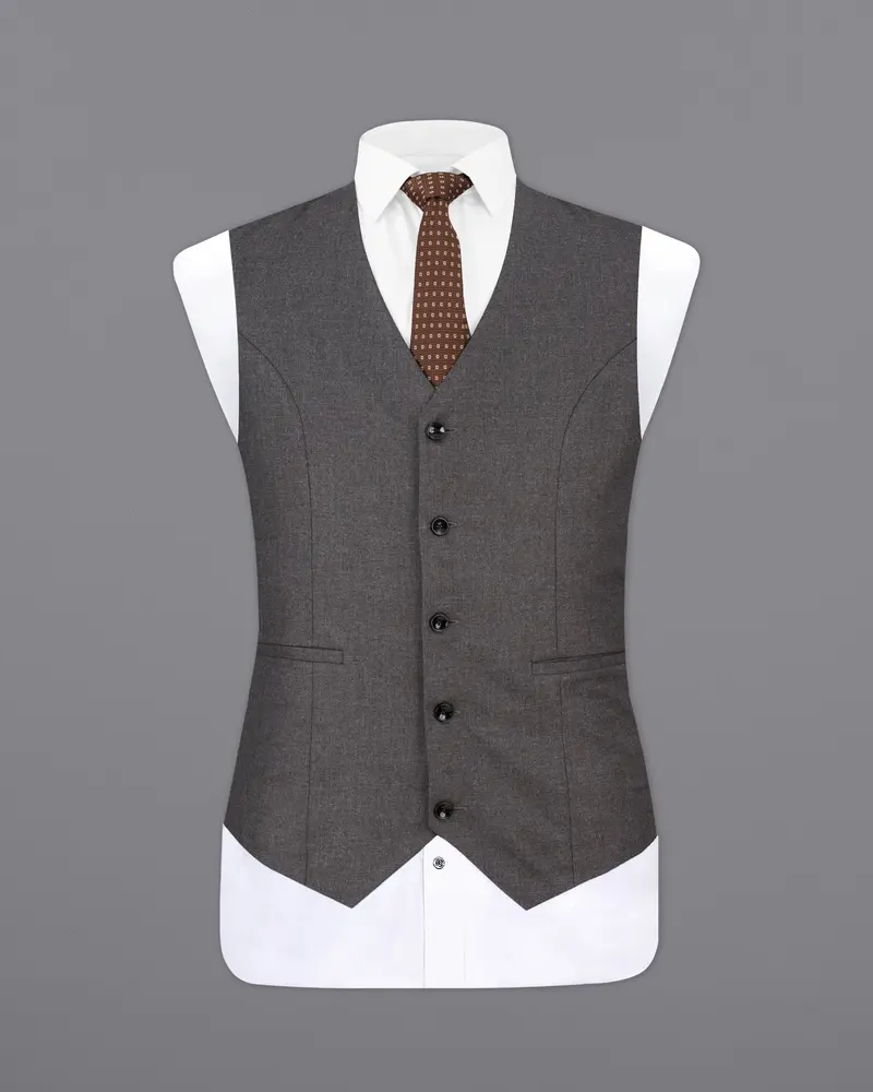 Gravel Gray Wool Rich Waistcoat 2