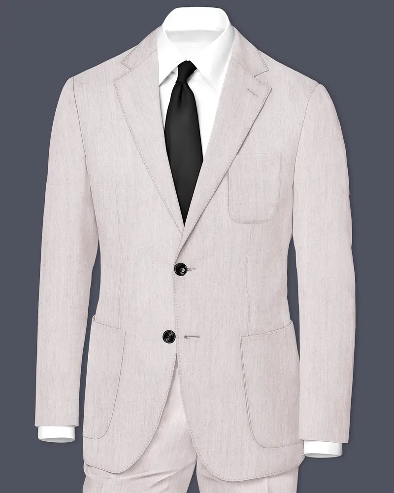 Graviel-Moon Mist Gray Wool Blend Single Breasted Sports Blazer 1