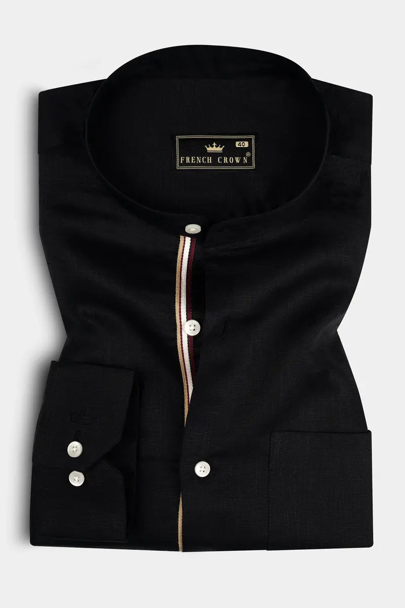 Grease Black Luxurious Linen Shirt 3