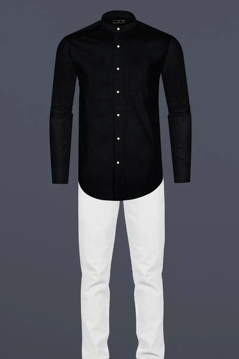 Grease Black Luxurious Linen Shirt 6
