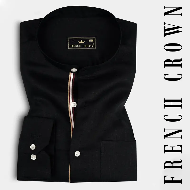 Grease Black Luxurious Linen Shirt 7
