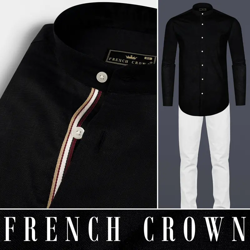 Grease Black Luxurious Linen Shirt 8