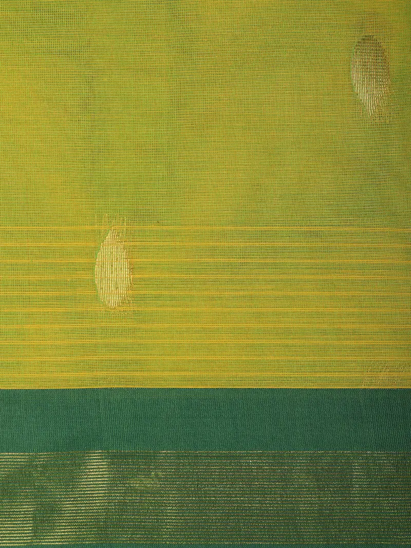 Green Butta Design Pure Cotton Saree 2