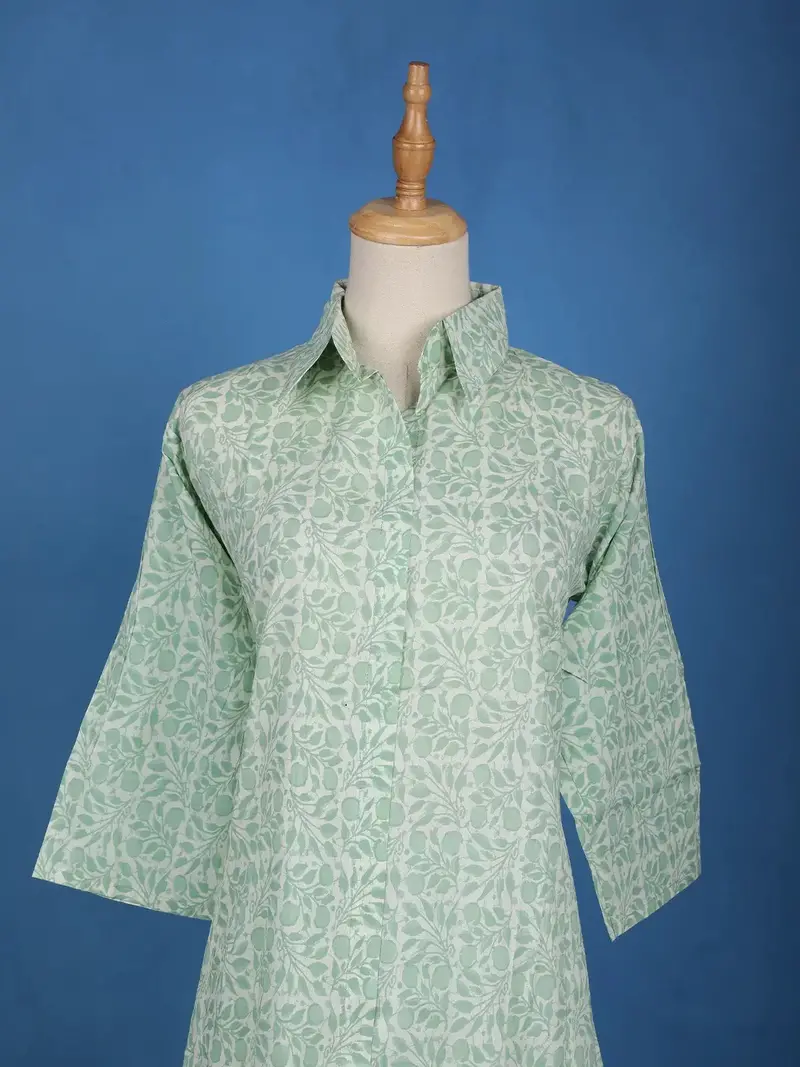 Green Floral Designed Cotton Salwar Suit 2