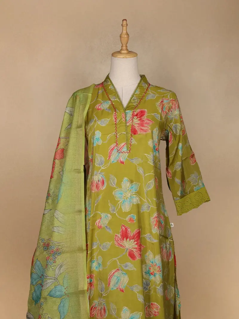 Green Floral Designed Salwar Suit 2